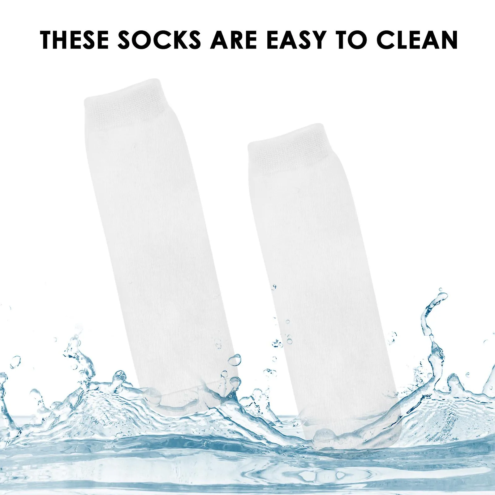 6 Pairs of Blank White Sublimation Socks Printable Socks Straight Blank Socks