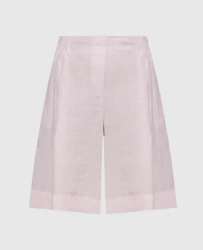 ANNECLAIRE Pink linen shorts