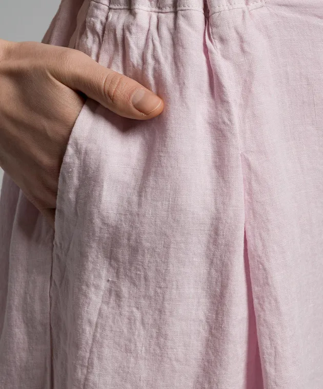 ANNECLAIRE Pink linen shorts
