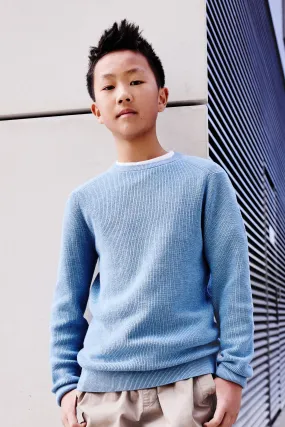 Azul - 100% Cotton Crew Neck Knitted Jumper (3-16yrs)