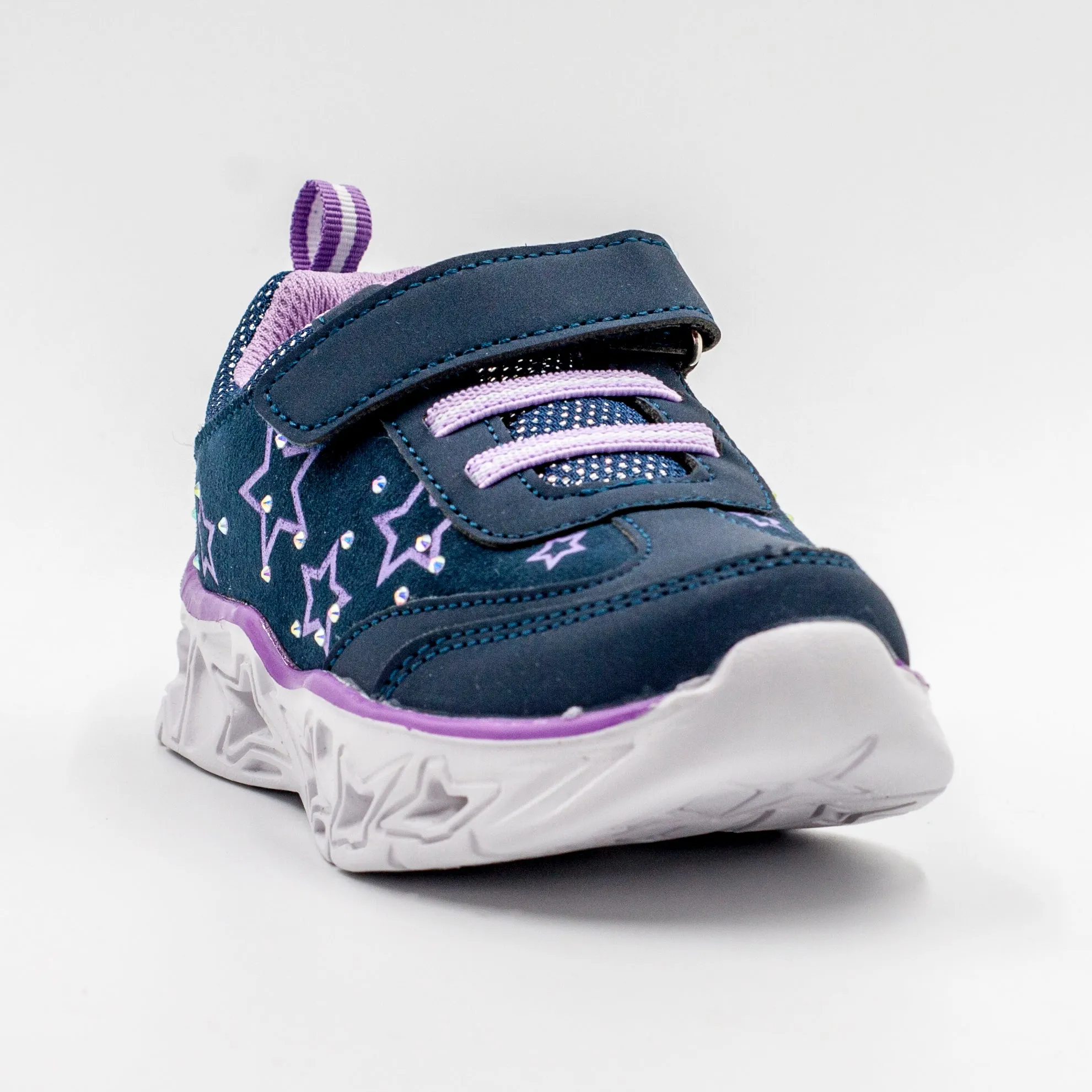 Bamboo Zapatilla nio Con Luces Azul Lila