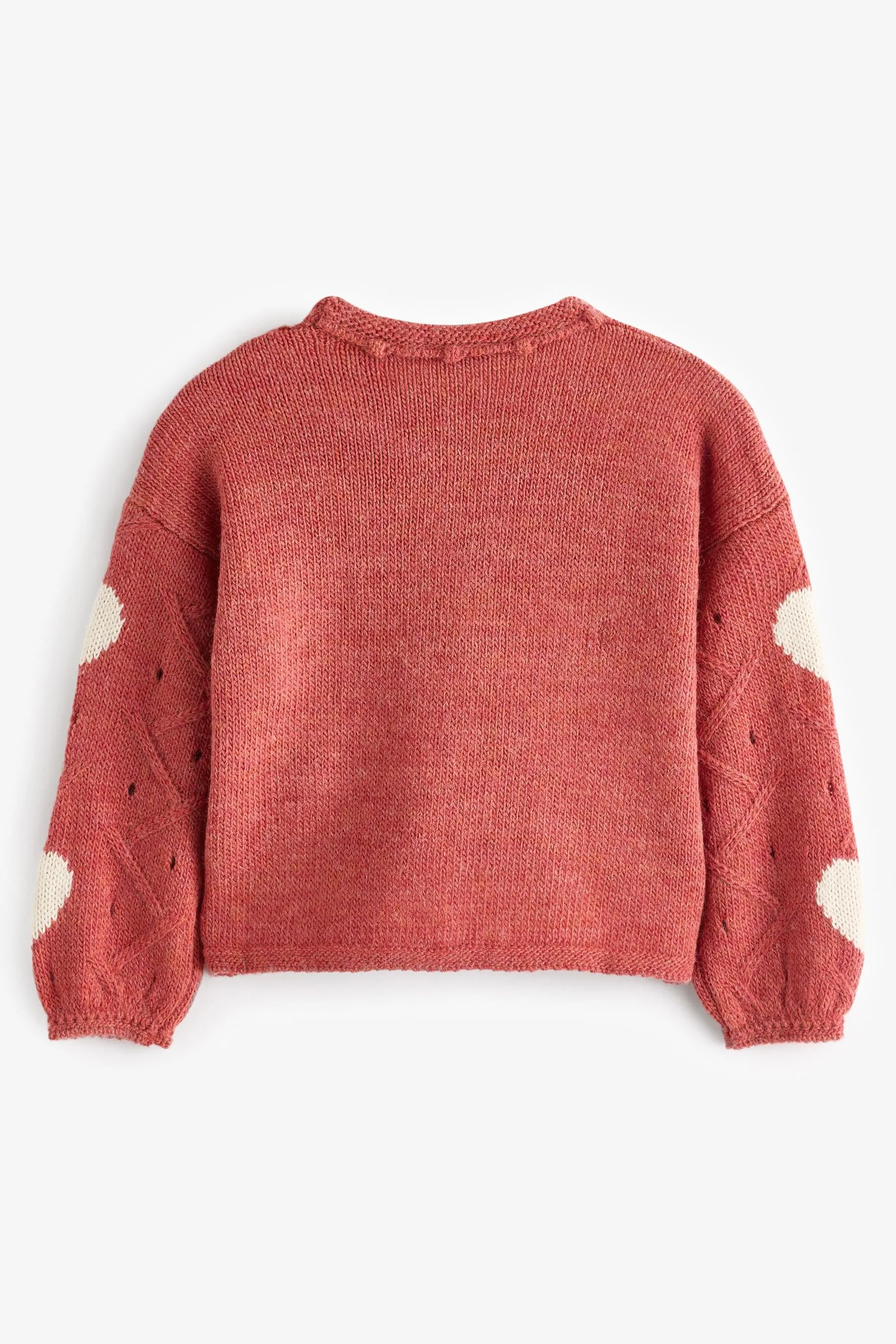 Benetton Red Heart Print Jumper