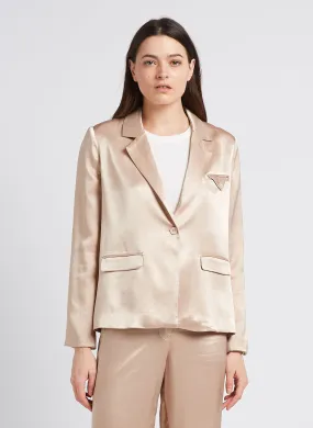 BERENICE VIRGINIE - Chaqueta de sastre satinada en beige