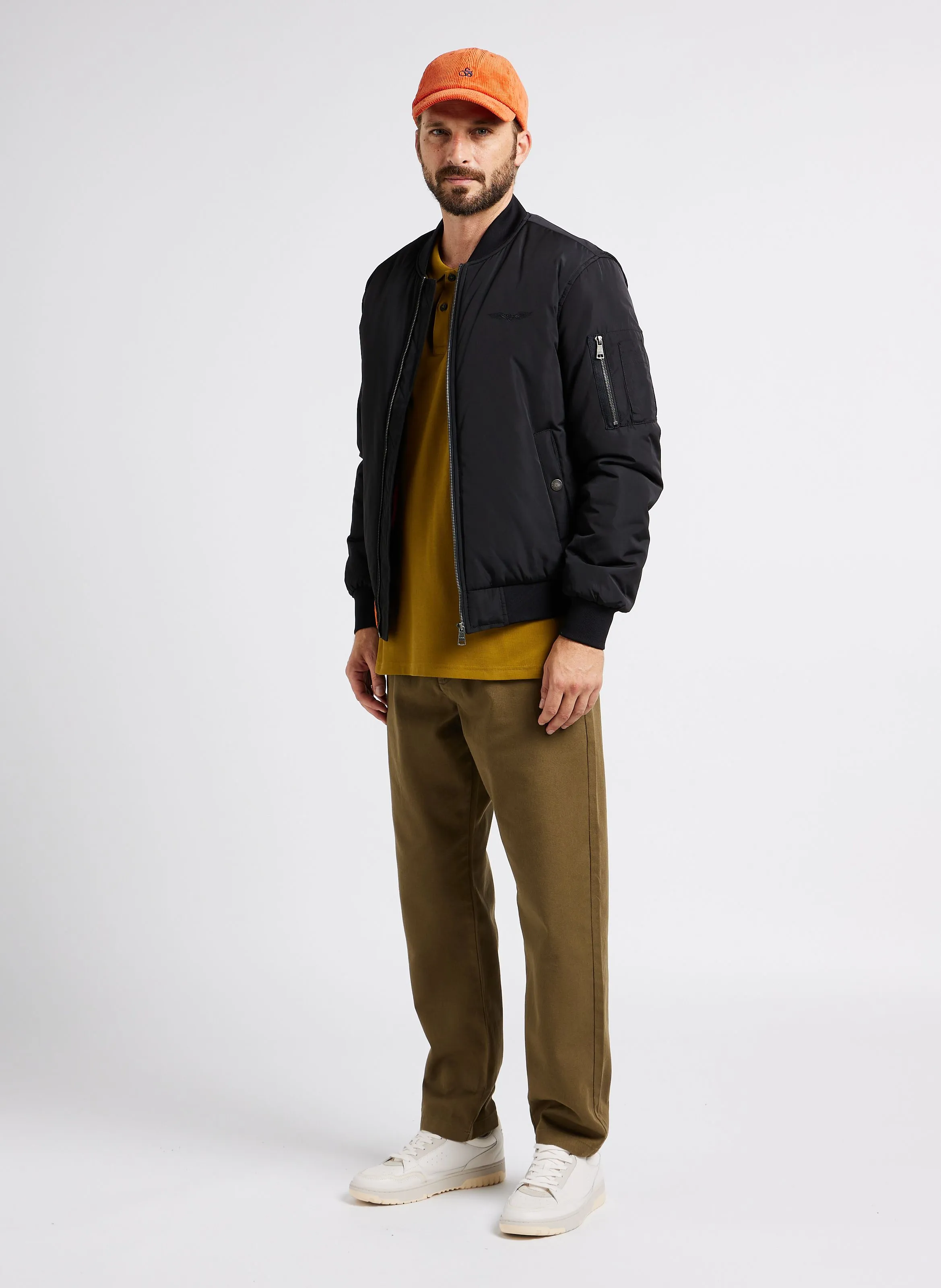 BOMBERS ORIGINAL MAX - Chaqueta bomber con cuello redondo en negro