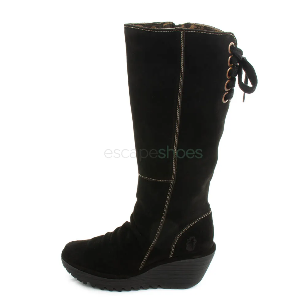 Botas FLY LONDON Yellow Yust Suede Black P500327006
