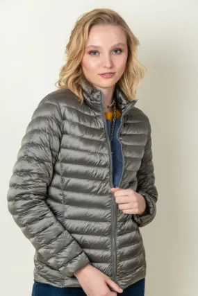 Campera capitoneada - Taupe