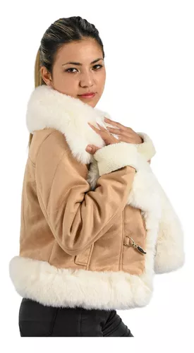 Campera Mujer Corto Peluche Abrigado Paño Santelon 15743