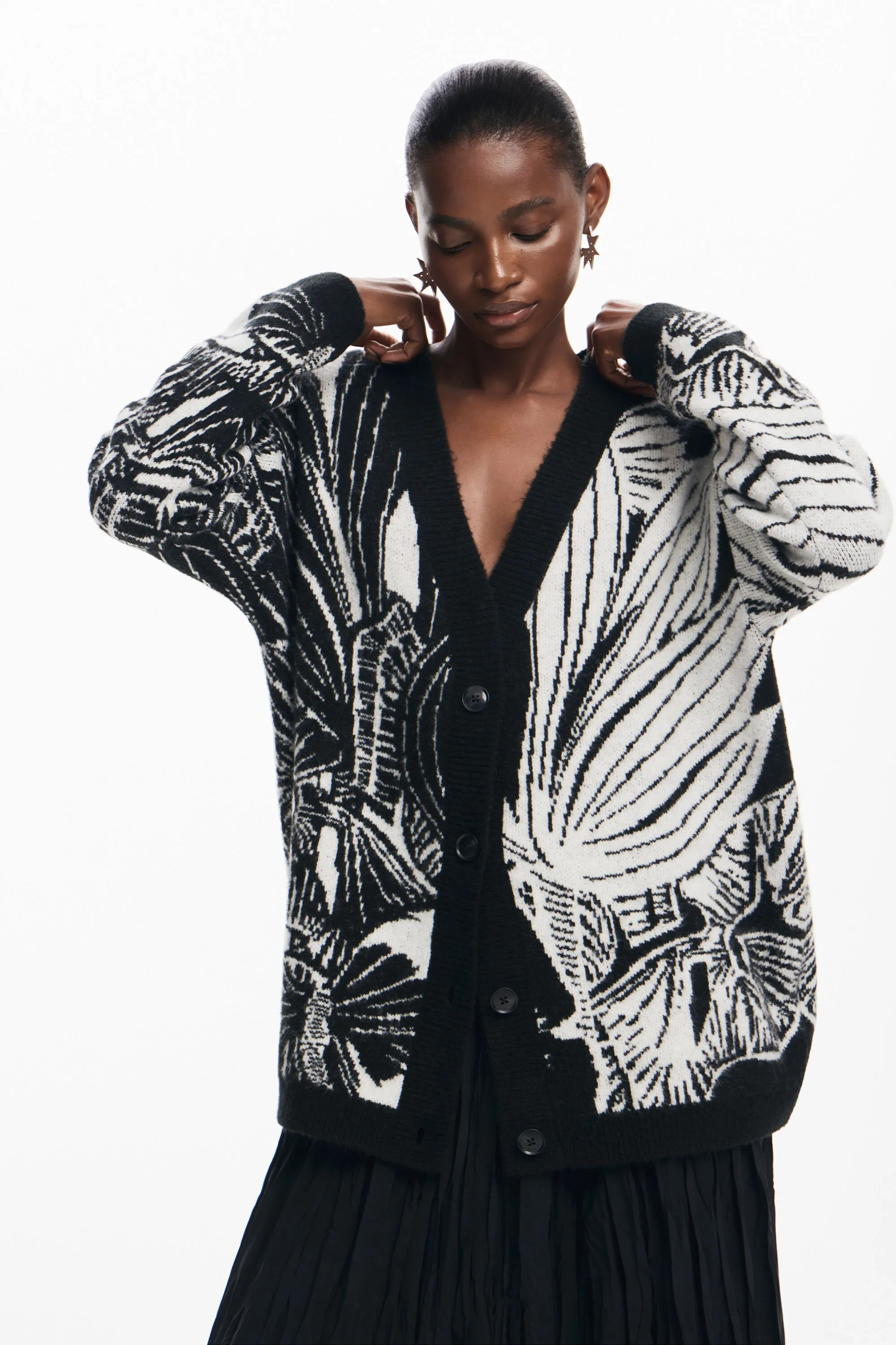 Cardigan estampado