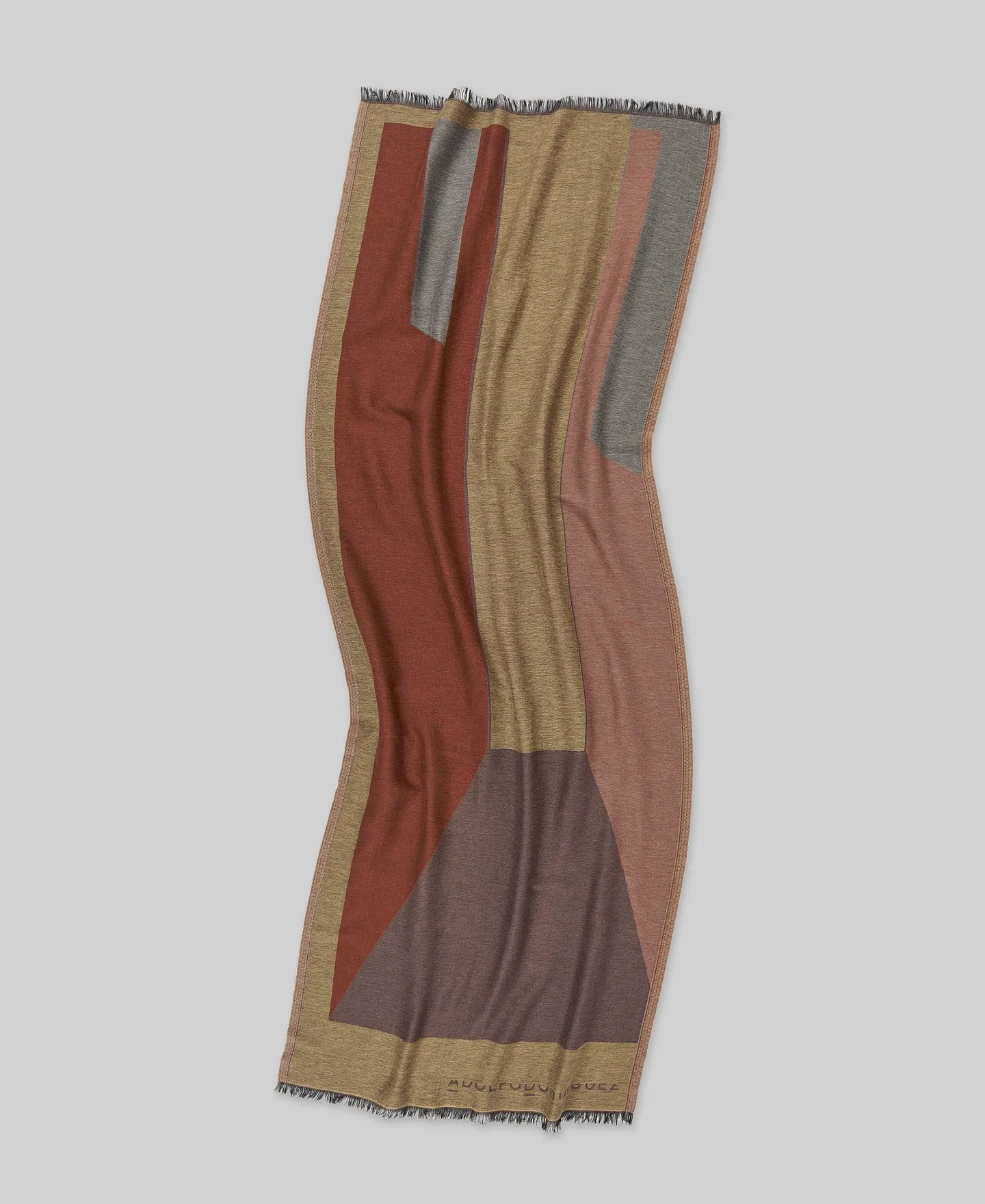 Chal jacquard estampado geométrico mujer