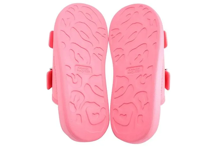 Chanclas híbridas con hebillas de caucho color coral de Alexander McQueen Naranja 