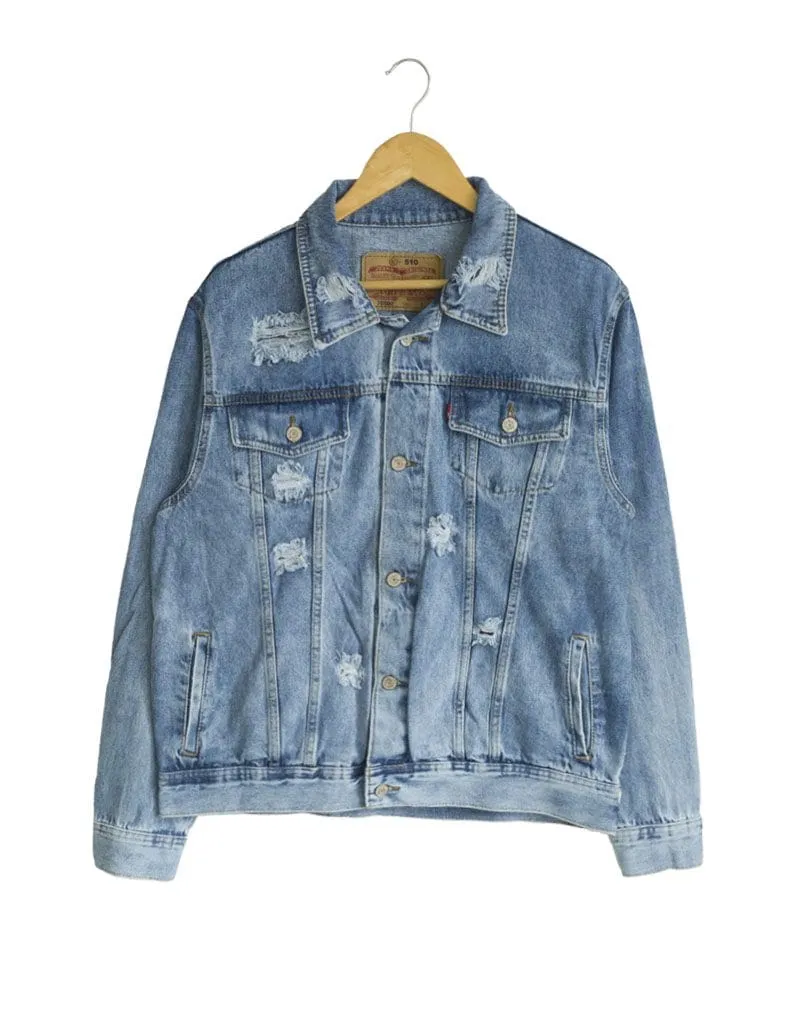 Chaqueta De Jean Oversize Para Hombre Urbana