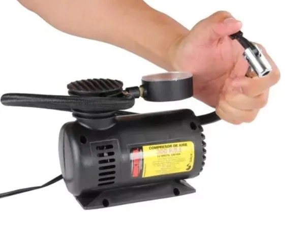 Compresor De Aire Mini Eléctrico Portátil Mikel’s Nca-2 0l 250hp 12v Negro