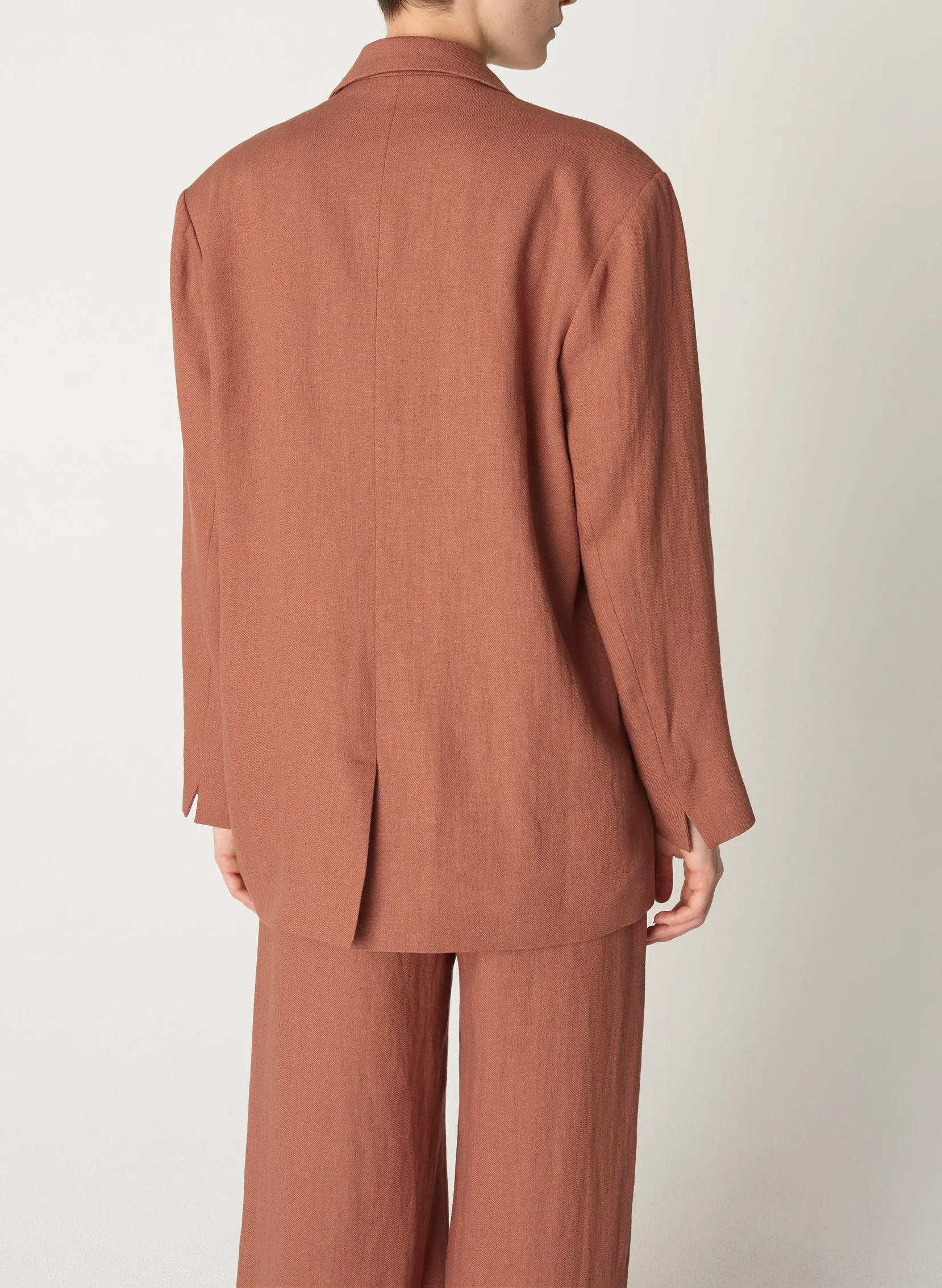 COTELAC Chaqueta sastre de mezcla de lino en marron
