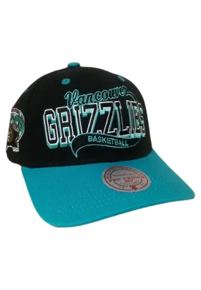 Gorra mitchell & ness negra grizzlees blocksweep flat cap