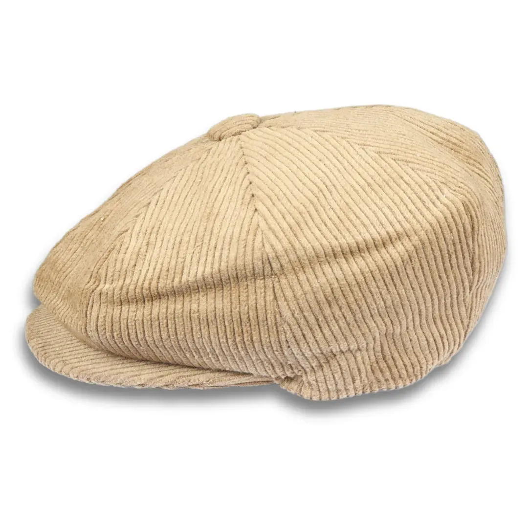 Gorra plana Newsboy de pana 100% algodón para hombre