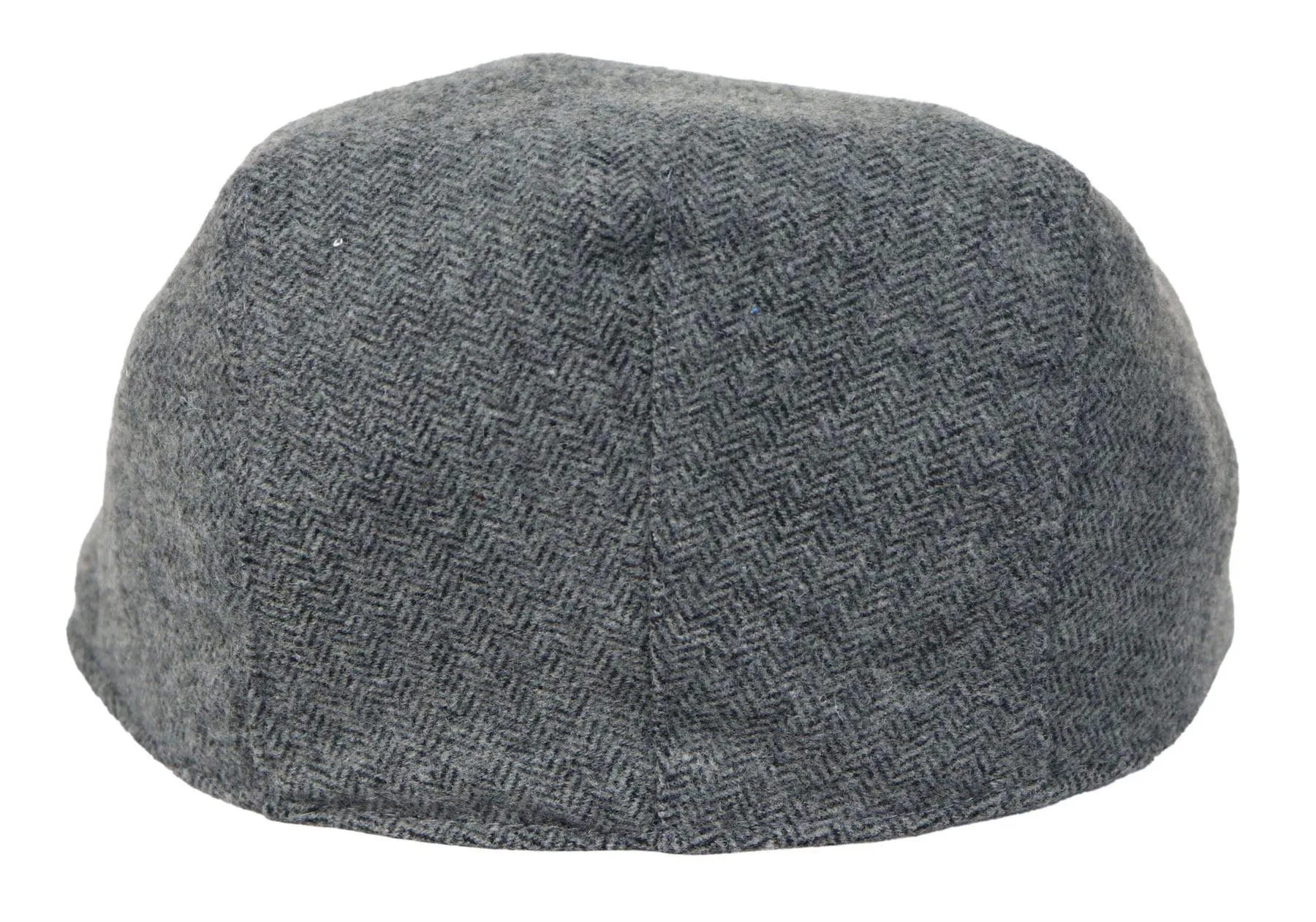 Gorra plana tweed de 8 paneles en color marron gris para hombre