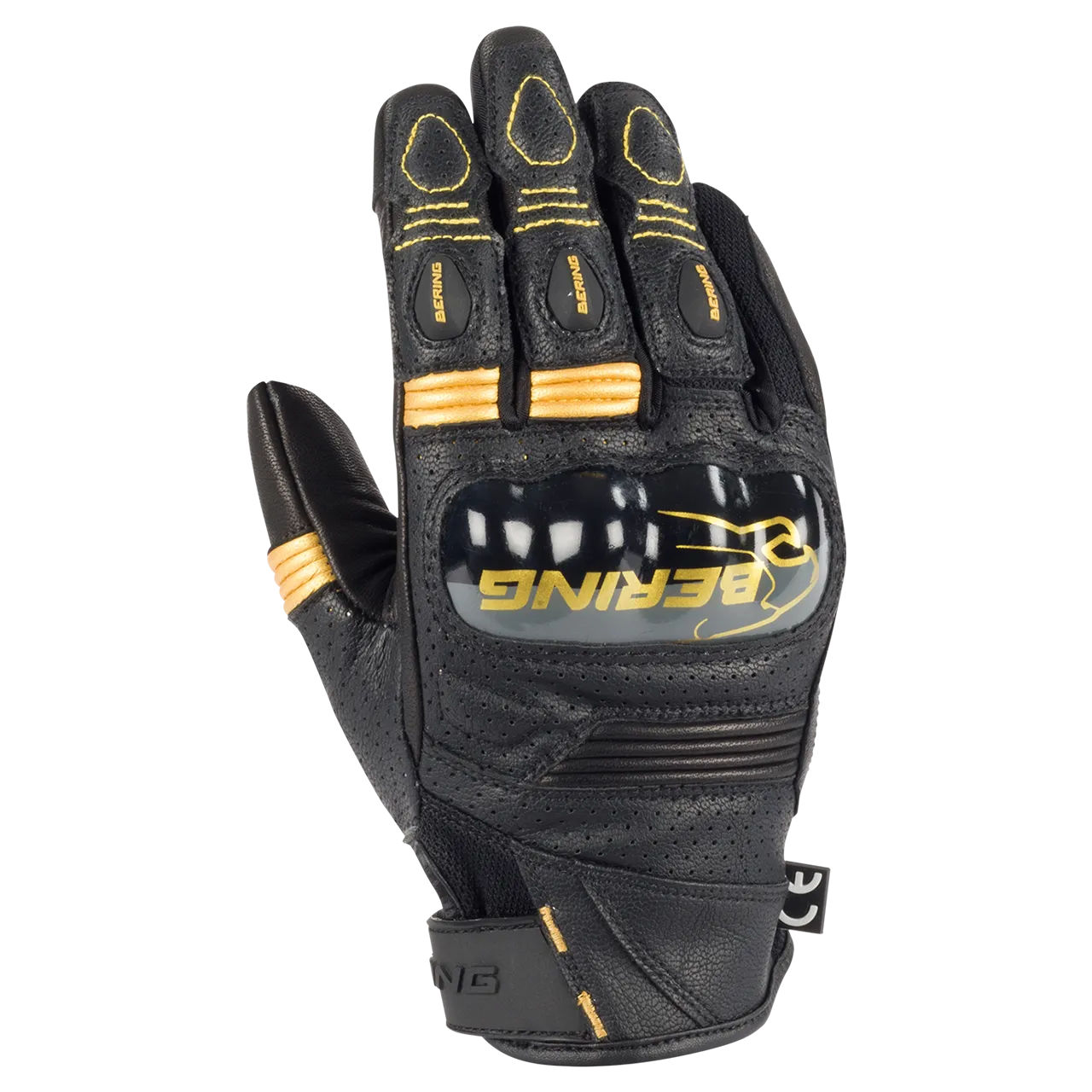 Guantes de Moto Mujer Bering Axel Negro-Dorado 