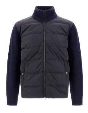 HERNO CARDIGAN IN ARDESIA FINGAL SWEATSHIRT NAVY BLUE