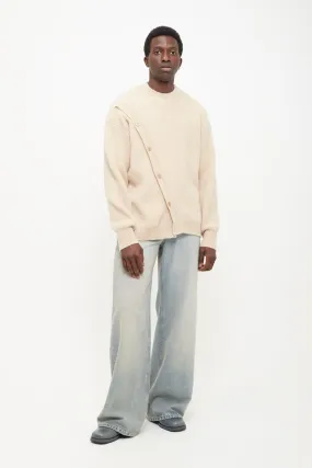JACQUEMUS BEIGE LE PAU CARDIGAN