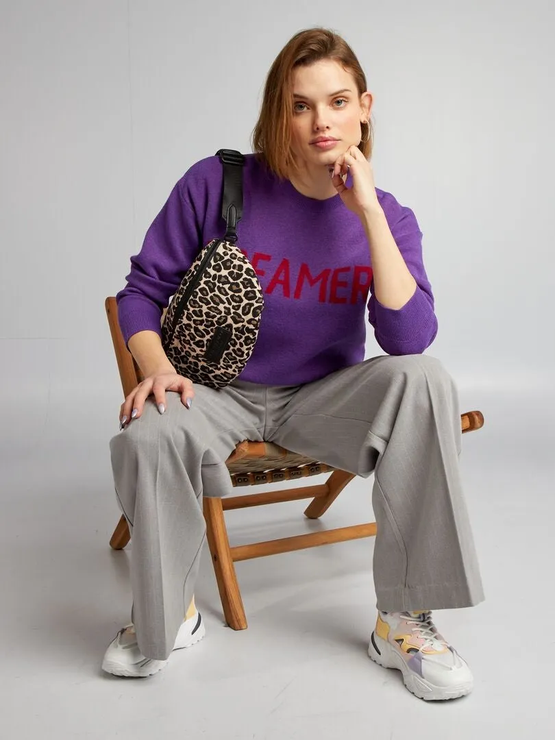 Jersey con inscripción - PURPURA