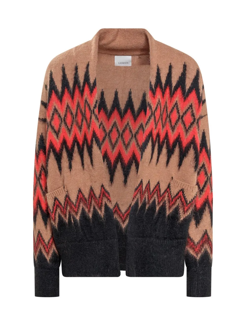 LANEUS Jacquard Cardigan