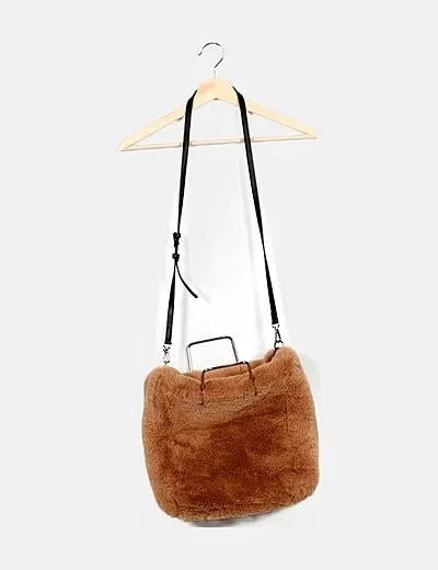 Mango Bolso marrón pelo