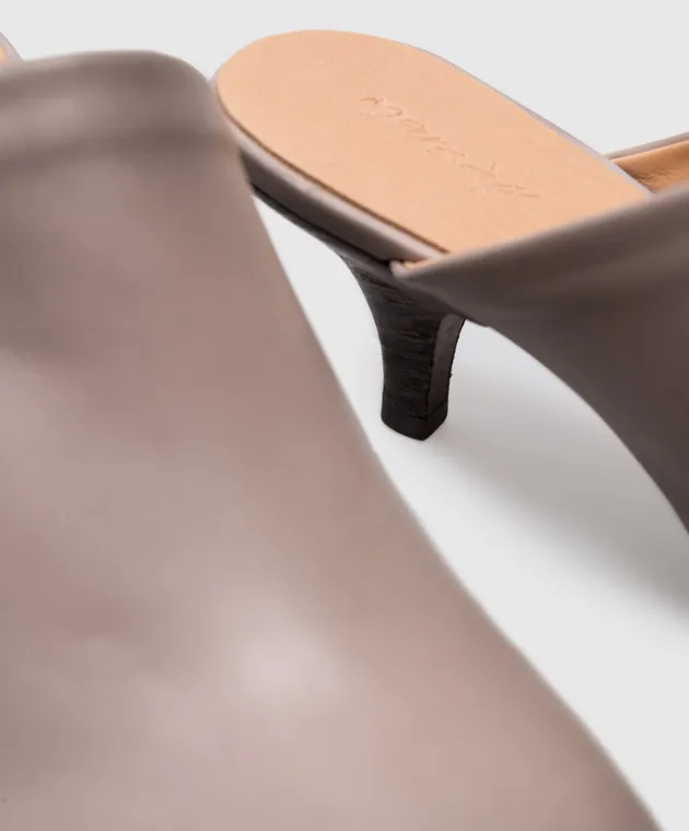 Marsell Gray leather mules