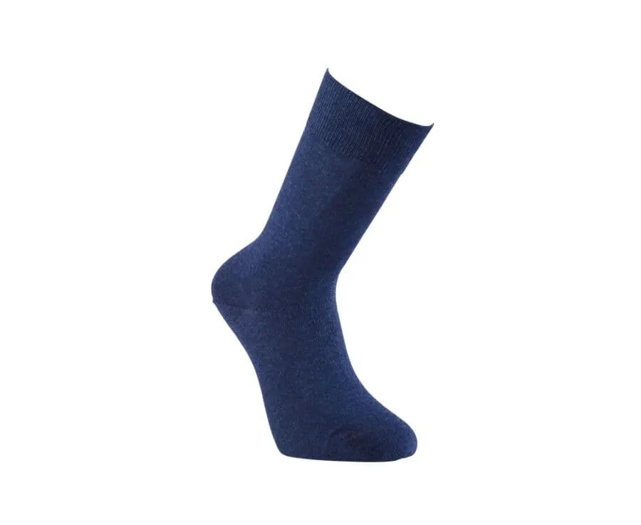 Men's Dark Blue Melange Thin Cotton Socks