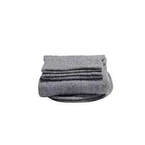 Men's Grey melange Thick Cotton Socks with herringbone style