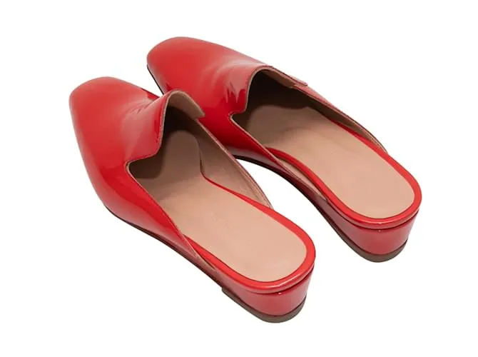 Mules con cuña de charol rojo Rachel Comey Talla 37 Roja 