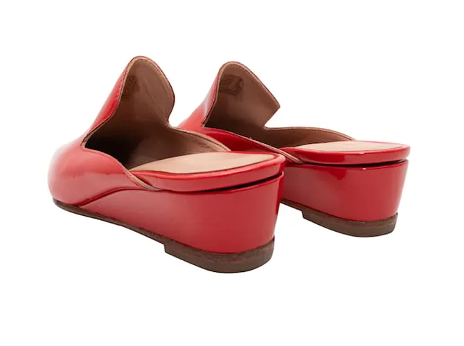 Mules con cuña de charol rojo Rachel Comey Talla 37 Roja 