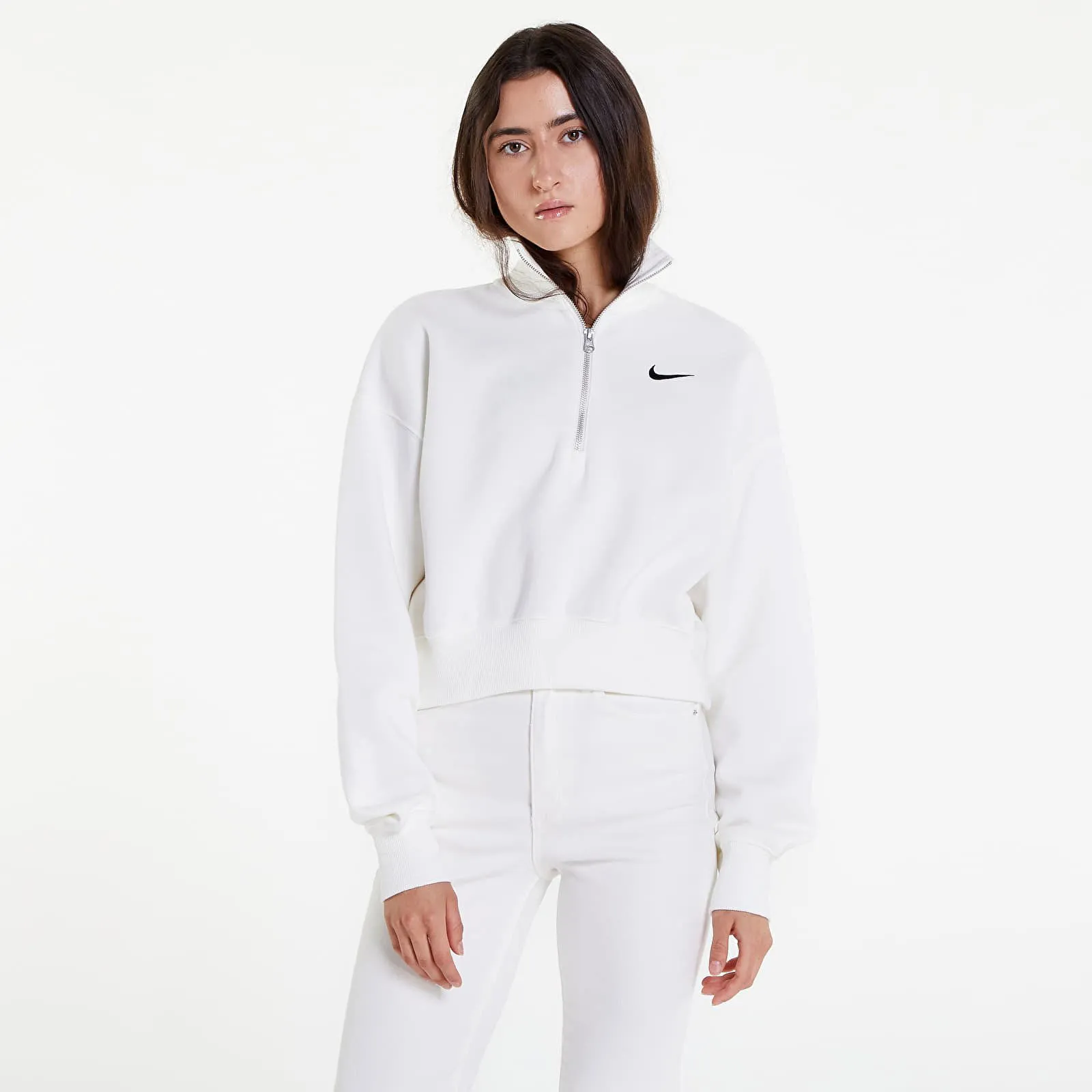 Nike Phoenix Fleece 1/2-Zip Oversized Crop Sweatshirt