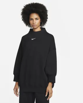 Nike Phoenix Fleece Over-Oversized Mock-Neck 3/4-Sleeve Sweatshirt