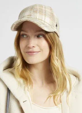 ONE STEP AYLER - Gorra de cuadros en tweed en marron