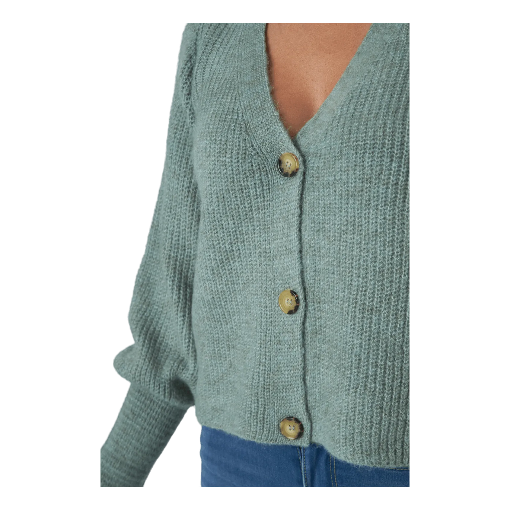 Only Onlclare L/s Cardigan Knt Granite Green