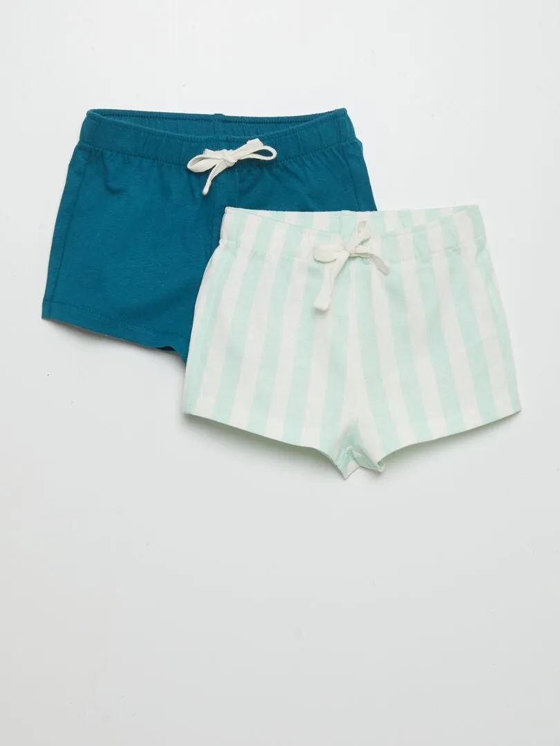 Pack de 2 shorts de punto - AZUL