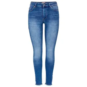  Pantalones tejanos Only Onlblush Mid Sk Ank Raw Rea12187 Noos