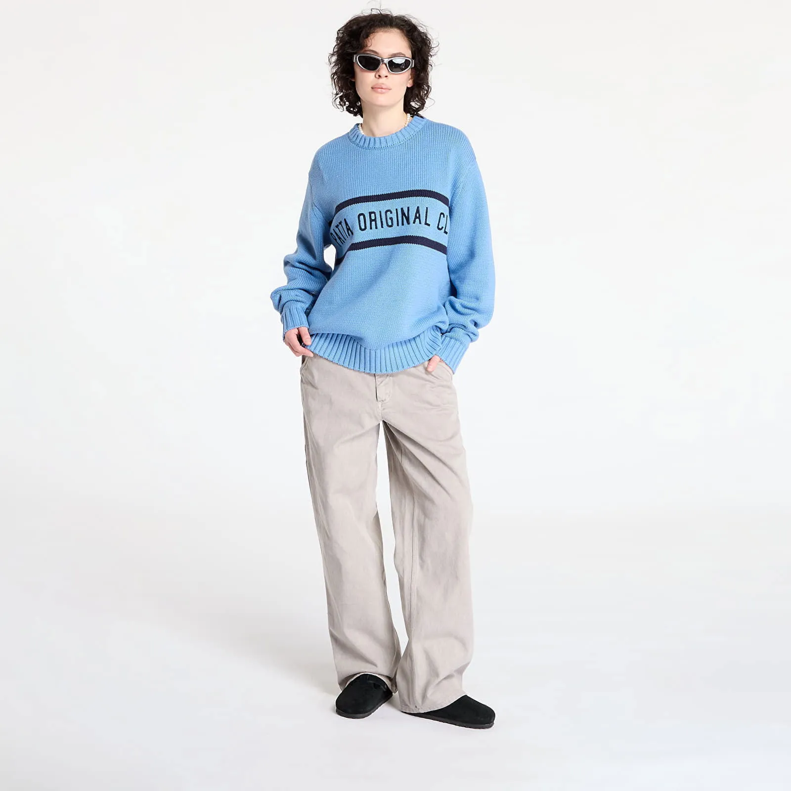 Patta Knitted Jumper Dusty Blue Small