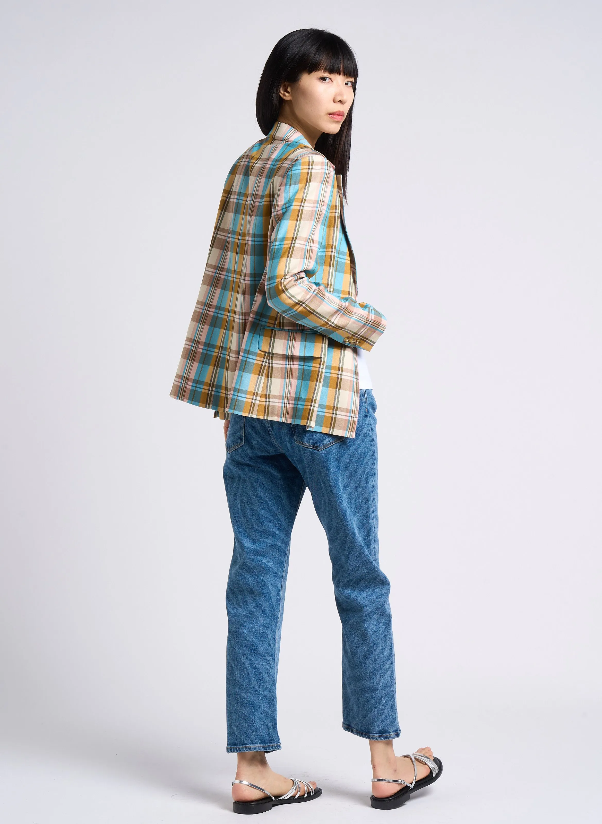 PAUL SMITH Chaqueta de sastre a cuadros en multicolor