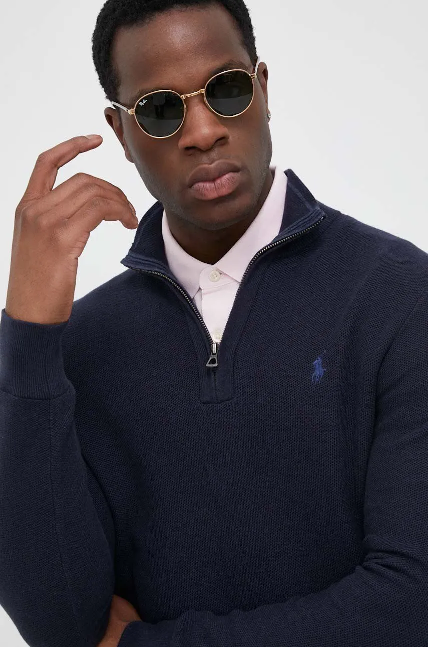 Polo by Ralph Lauren Embroidered-logo Half-zip Jumper