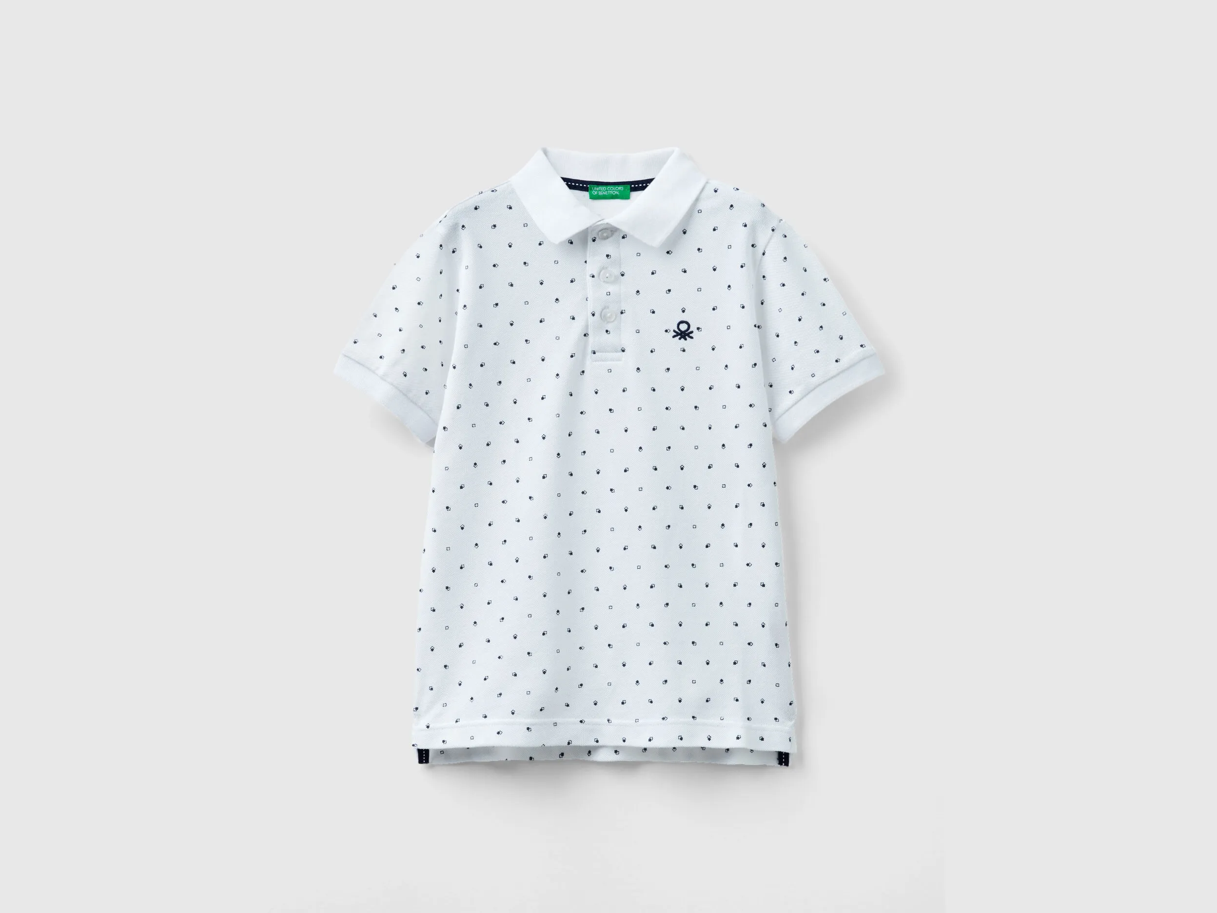 Polo con microestampado slim fit