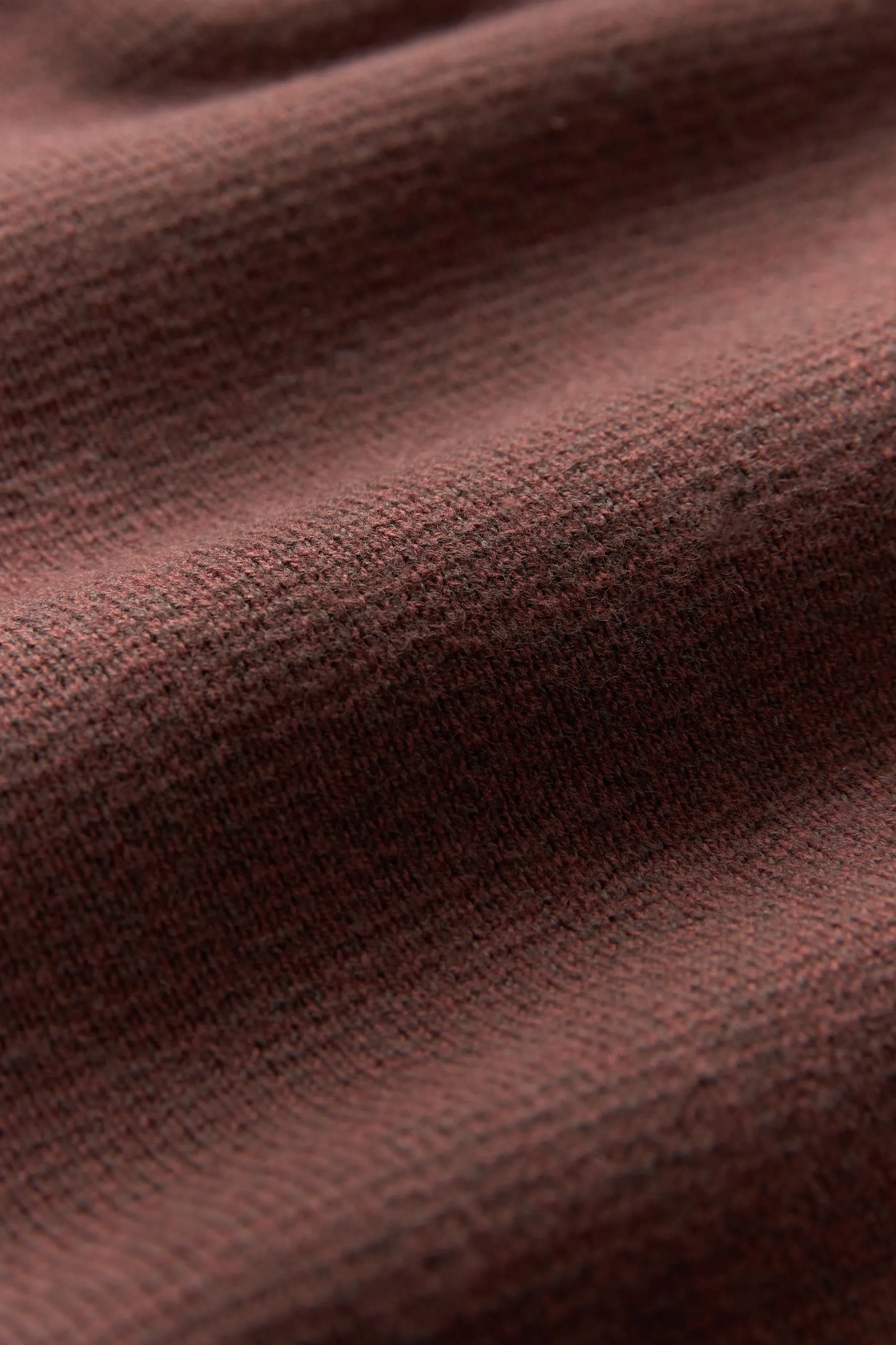Rojo/marrón - Liso - Regular Fit 100% Cotton Premium Zip Neck Jumper