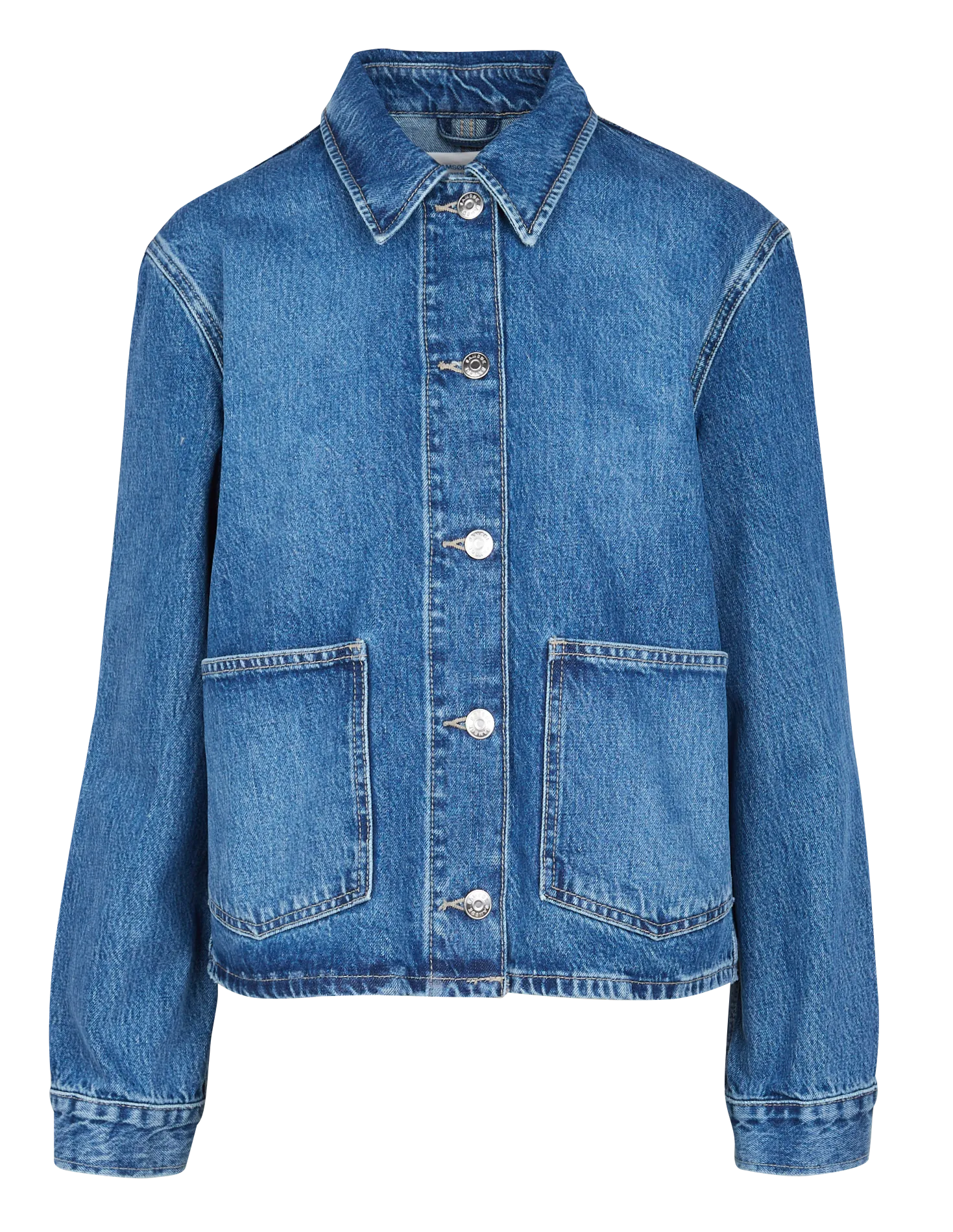 SAMSOE SAMSOE SANADINA - Chaqueta de cuello clásico en denim en azul