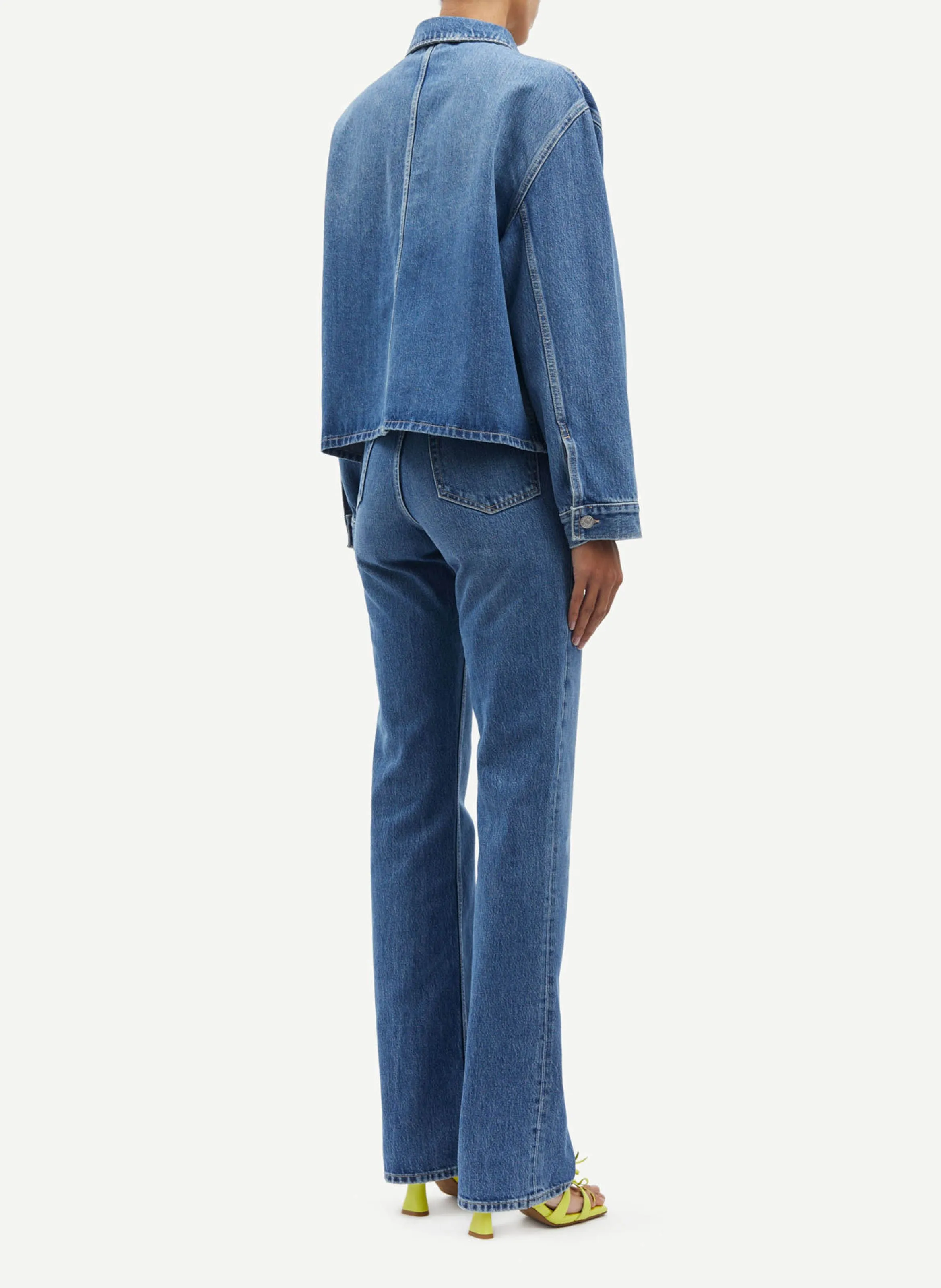 SAMSOE SAMSOE SANADINA - Chaqueta de cuello clásico en denim en azul