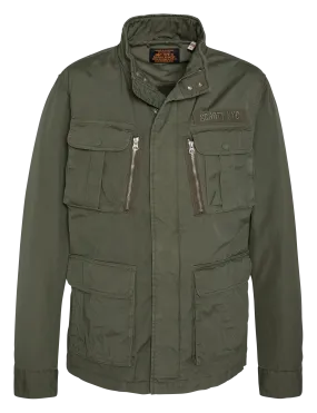 SCHOTT M1941X - Chaqueta de algodón con cuello alto en caqui