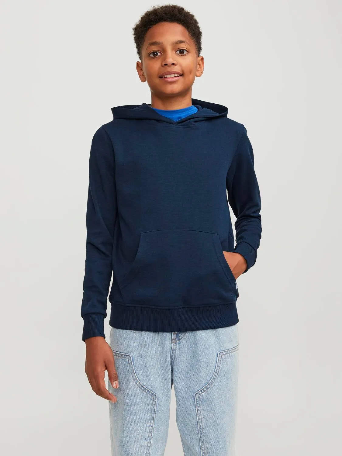Sudadera con capucha Liso Junior | Azul oscuro | Jack & Jones®