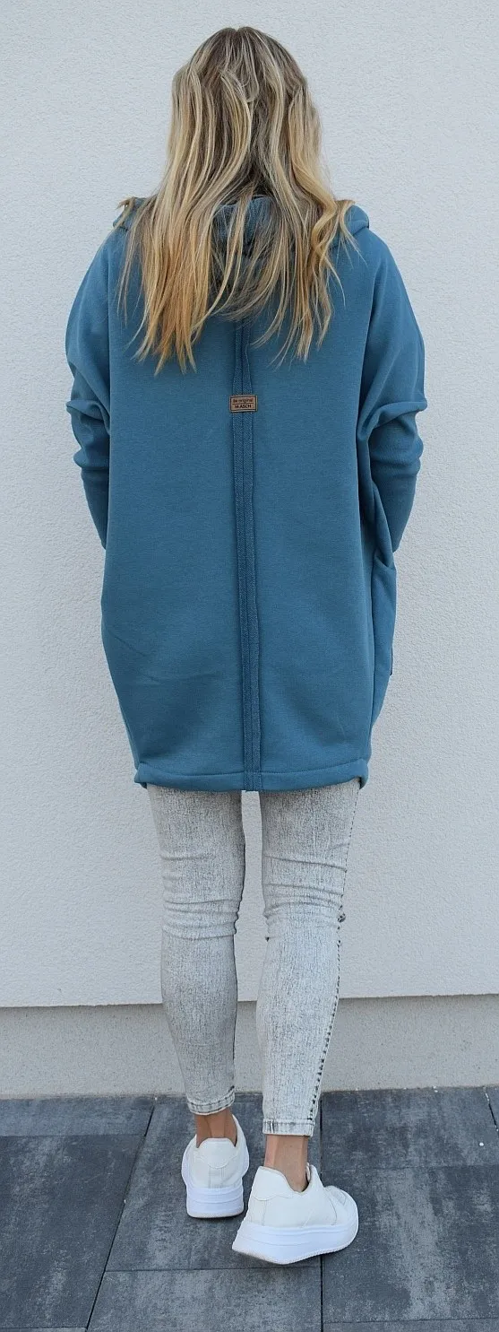 sudadera M.ASCH-Be original Cardigan Oversize - Blue Stone - women´s