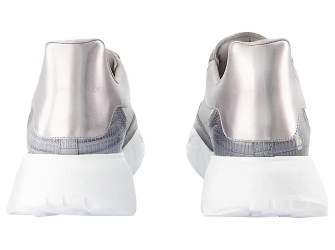 Zapatillas Court - Alexander McQueen - Cuero - Gris 