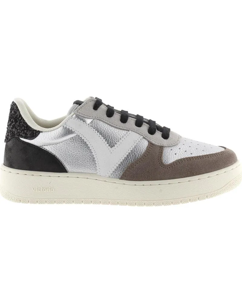 Zapatillas deporte VICTORIA  de Mujer DEPORTIVA 1258257 MADRID METALIZADO  PLATA
