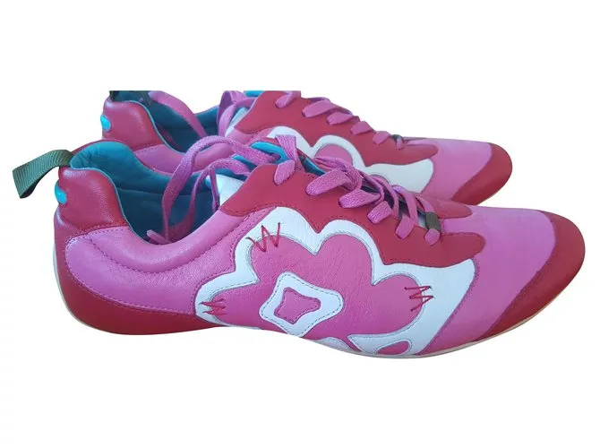 Zapatillas kenzo retro Rosa Blanco Roja 